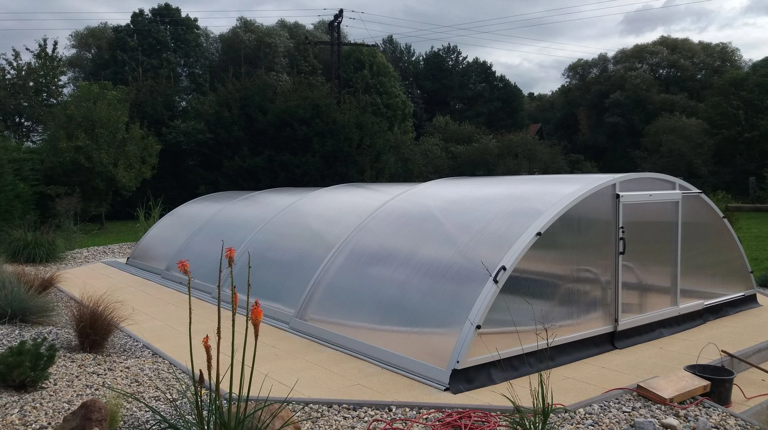 Павільйон TREND Azuro 4 з торцевими дверима розміром 3.94х6,42х1.37м